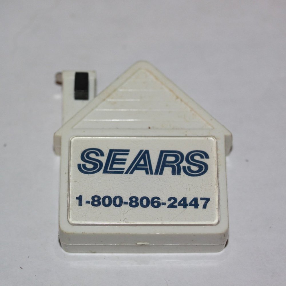 Vintage Advertising Measuring Metal Tape House Shaped SEARS
